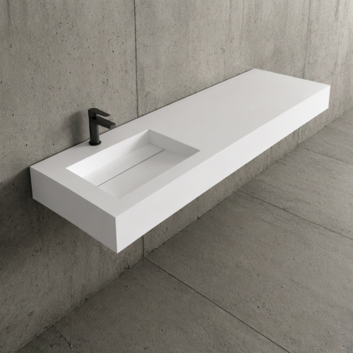 Lavabo integrado a medida en Solid Surface – Modelo 3005