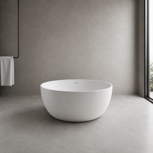 Bañera exenta redonda de Solid Surface 120 cm | 3350