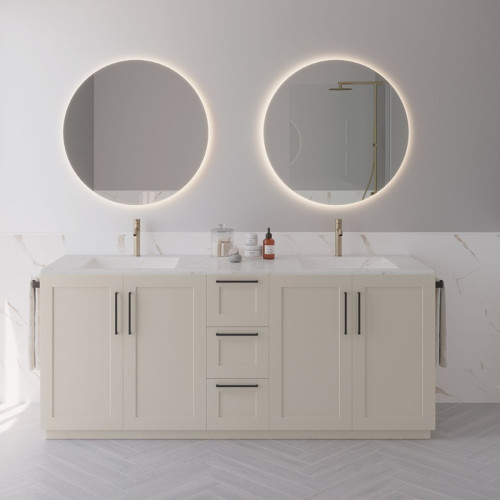Mueble de baño en MDF de 4 puertas y 3 cajones | 3309